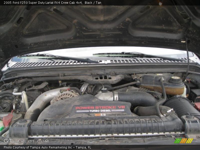 Black / Tan 2005 Ford F250 Super Duty Lariat FX4 Crew Cab 4x4
