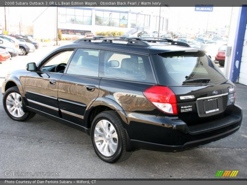 Obsidian Black Pearl / Warm Ivory 2008 Subaru Outback 3.0R L.L.Bean Edition Wagon
