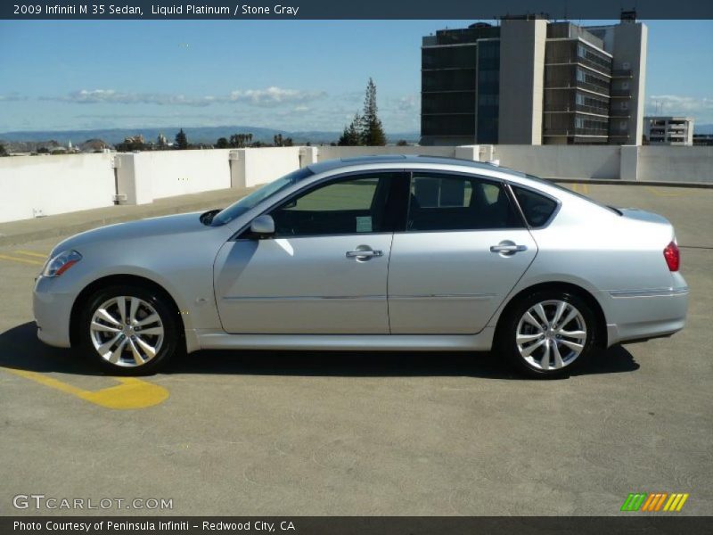 Liquid Platinum / Stone Gray 2009 Infiniti M 35 Sedan