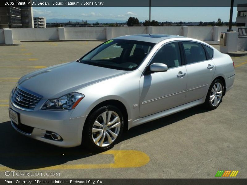 Liquid Platinum / Stone Gray 2009 Infiniti M 35 Sedan