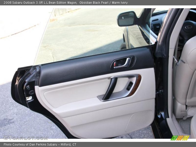 Obsidian Black Pearl / Warm Ivory 2008 Subaru Outback 3.0R L.L.Bean Edition Wagon