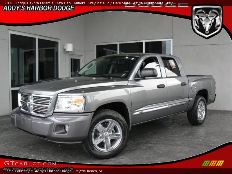 Mineral Gray Metallic / Dark Slate Gray/Medium Slate Gray 2010 Dodge Dakota Laramie Crew Cab