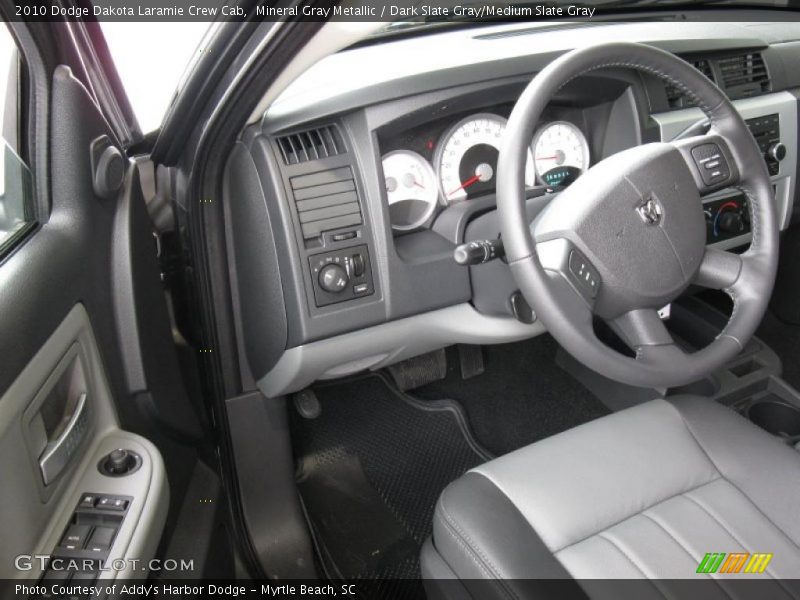 Mineral Gray Metallic / Dark Slate Gray/Medium Slate Gray 2010 Dodge Dakota Laramie Crew Cab