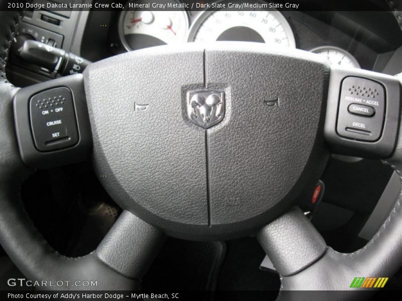 Mineral Gray Metallic / Dark Slate Gray/Medium Slate Gray 2010 Dodge Dakota Laramie Crew Cab