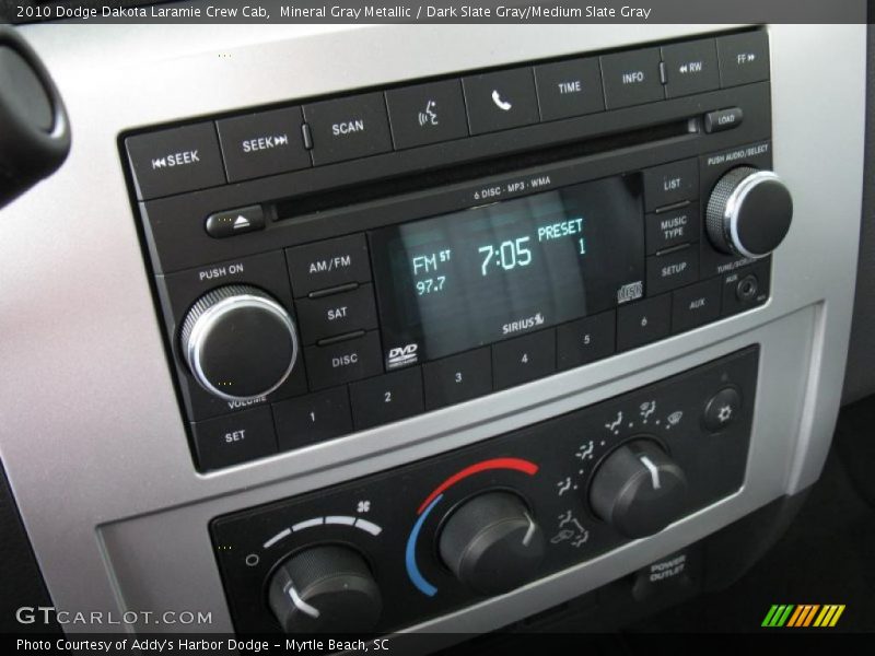 Mineral Gray Metallic / Dark Slate Gray/Medium Slate Gray 2010 Dodge Dakota Laramie Crew Cab