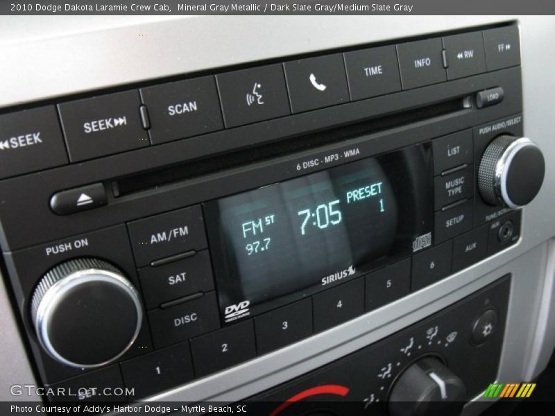 Mineral Gray Metallic / Dark Slate Gray/Medium Slate Gray 2010 Dodge Dakota Laramie Crew Cab