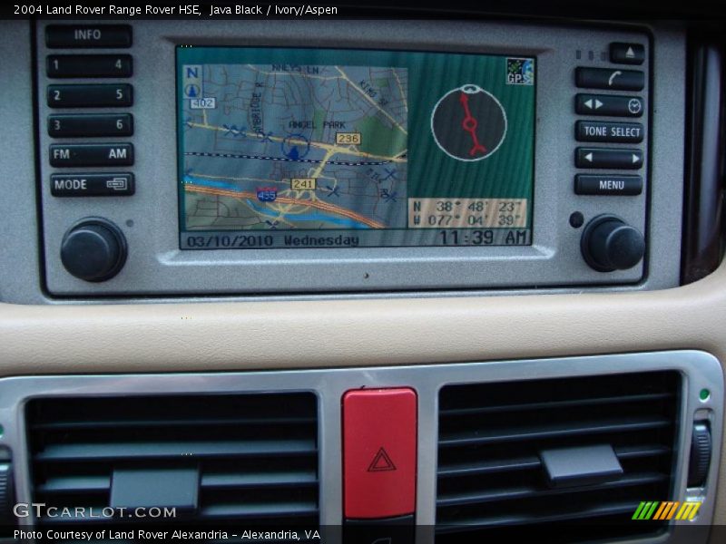 Java Black / Ivory/Aspen 2004 Land Rover Range Rover HSE