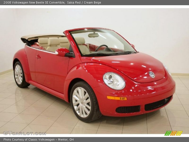 Salsa Red / Cream Beige 2008 Volkswagen New Beetle SE Convertible