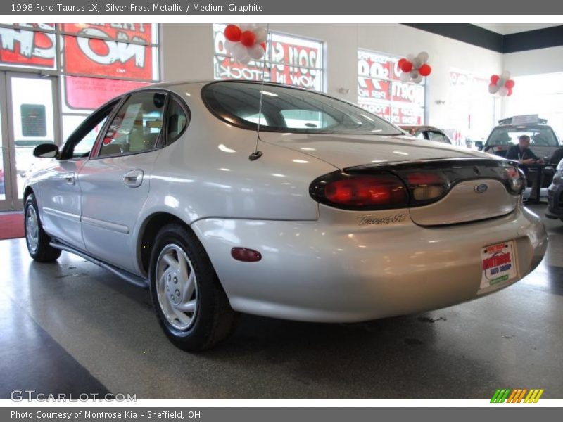 Silver Frost Metallic / Medium Graphite 1998 Ford Taurus LX