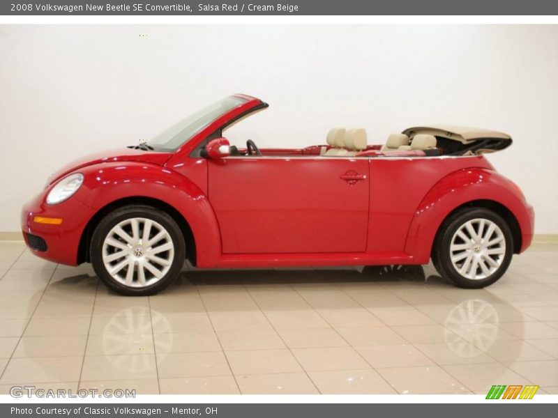 Salsa Red / Cream Beige 2008 Volkswagen New Beetle SE Convertible