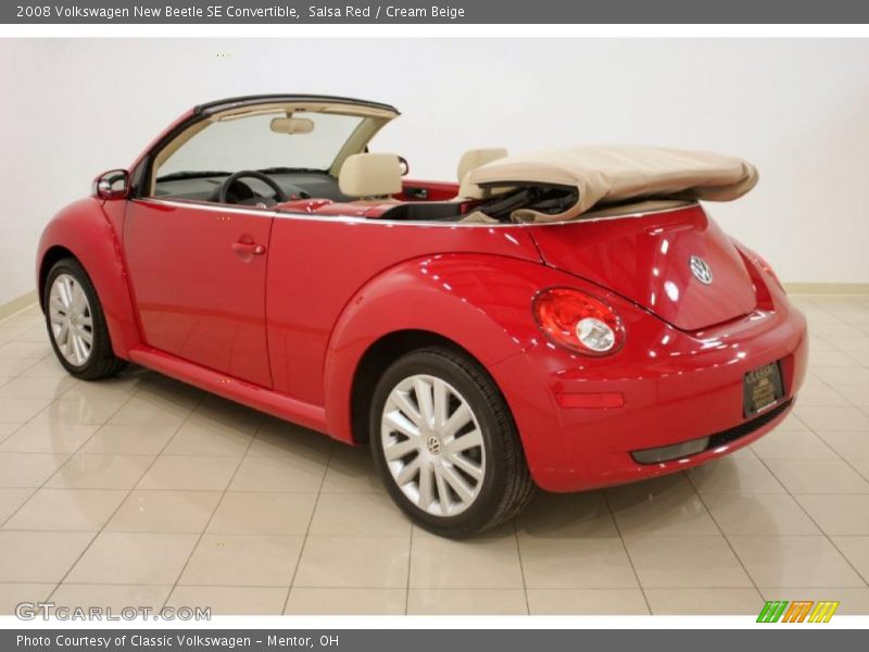 Salsa Red / Cream Beige 2008 Volkswagen New Beetle SE Convertible