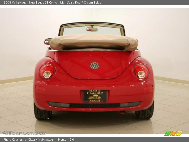Salsa Red / Cream Beige 2008 Volkswagen New Beetle SE Convertible
