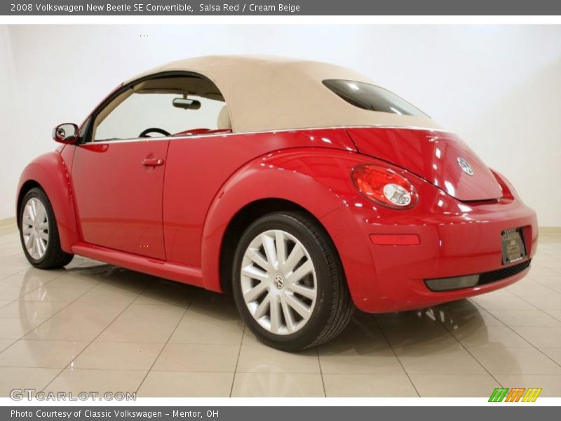 Salsa Red / Cream Beige 2008 Volkswagen New Beetle SE Convertible