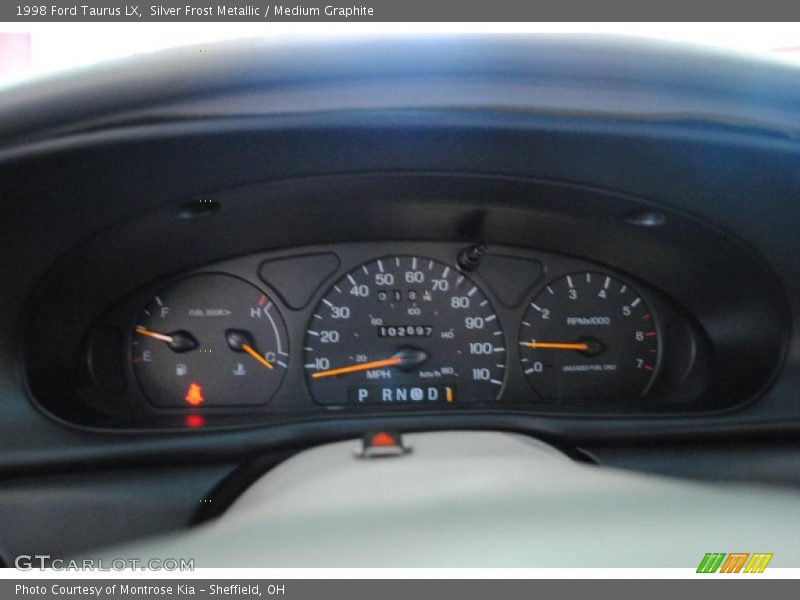Silver Frost Metallic / Medium Graphite 1998 Ford Taurus LX