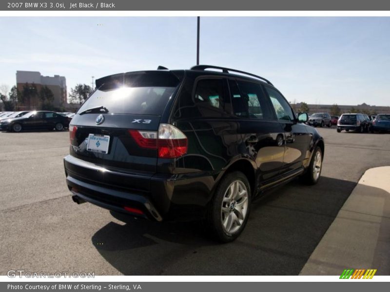 Jet Black / Black 2007 BMW X3 3.0si