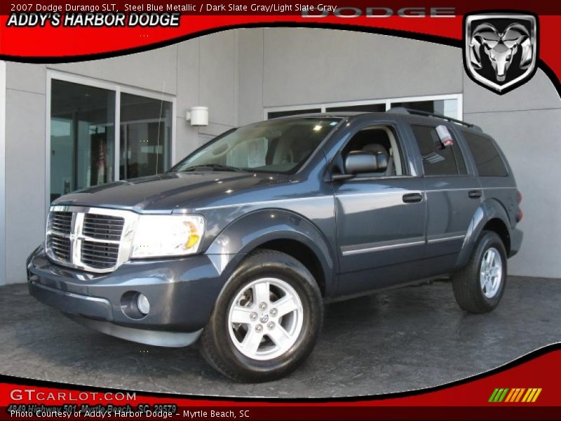 Steel Blue Metallic / Dark Slate Gray/Light Slate Gray 2007 Dodge Durango SLT