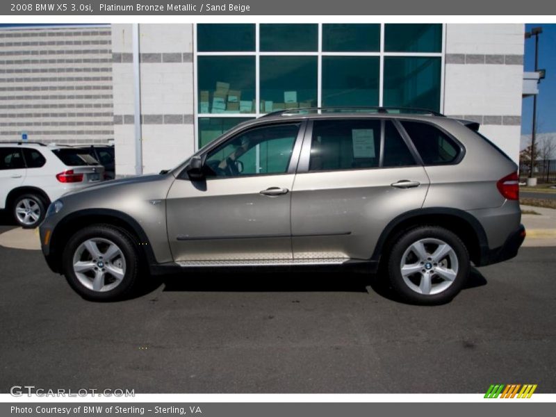 Platinum Bronze Metallic / Sand Beige 2008 BMW X5 3.0si