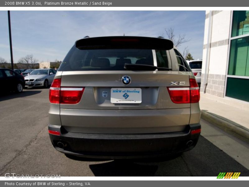 Platinum Bronze Metallic / Sand Beige 2008 BMW X5 3.0si