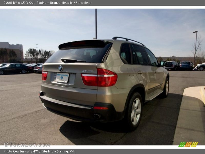 Platinum Bronze Metallic / Sand Beige 2008 BMW X5 3.0si