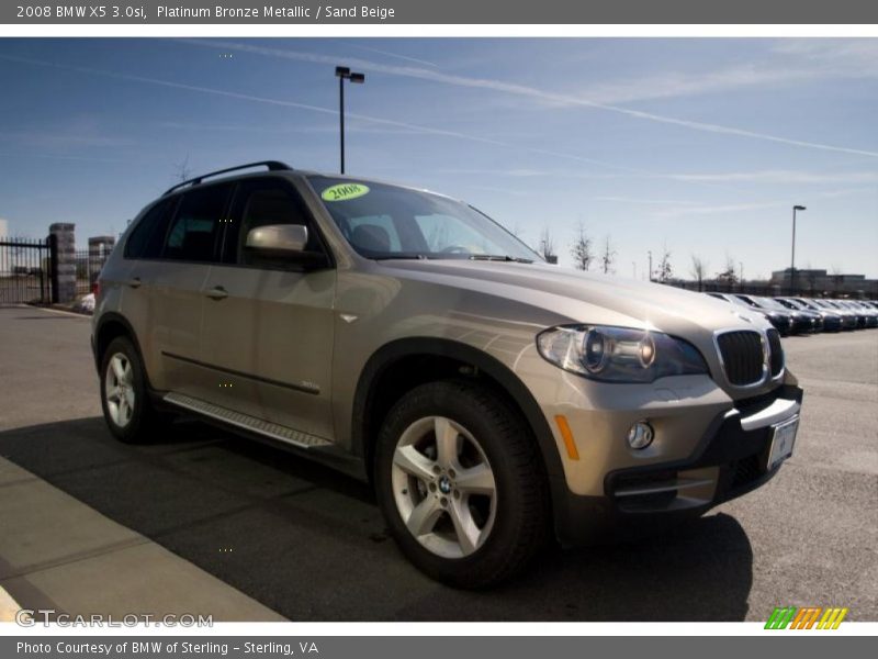 Platinum Bronze Metallic / Sand Beige 2008 BMW X5 3.0si