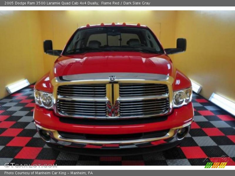 Flame Red / Dark Slate Gray 2005 Dodge Ram 3500 Laramie Quad Cab 4x4 Dually