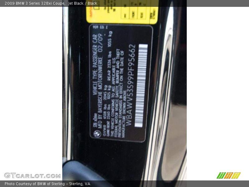 Jet Black / Black 2009 BMW 3 Series 328xi Coupe