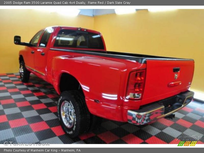 Flame Red / Dark Slate Gray 2005 Dodge Ram 3500 Laramie Quad Cab 4x4 Dually