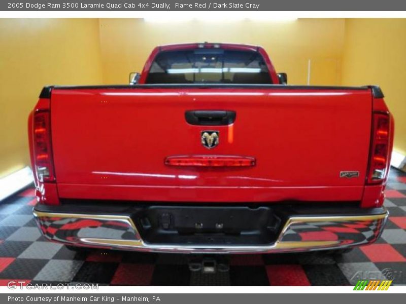 Flame Red / Dark Slate Gray 2005 Dodge Ram 3500 Laramie Quad Cab 4x4 Dually
