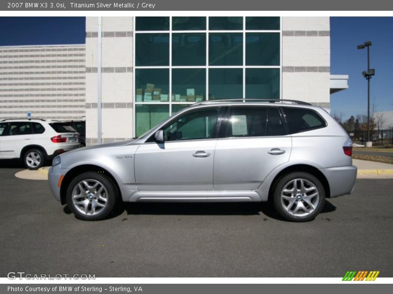 Titanium Silver Metallic / Grey 2007 BMW X3 3.0si