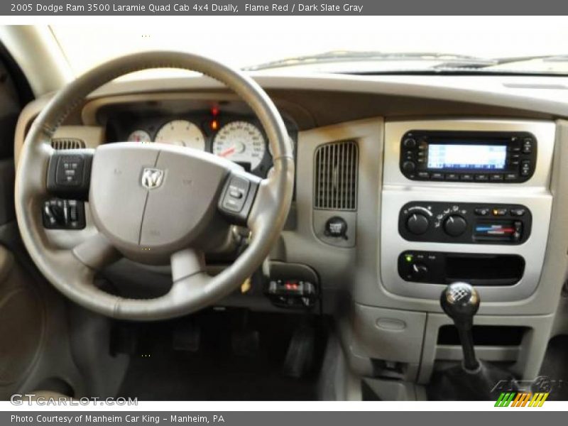 Flame Red / Dark Slate Gray 2005 Dodge Ram 3500 Laramie Quad Cab 4x4 Dually