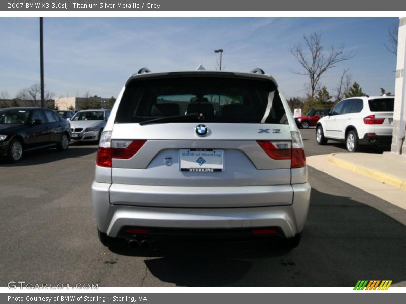 Titanium Silver Metallic / Grey 2007 BMW X3 3.0si