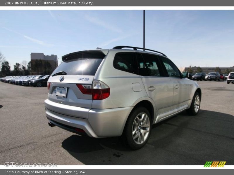 Titanium Silver Metallic / Grey 2007 BMW X3 3.0si