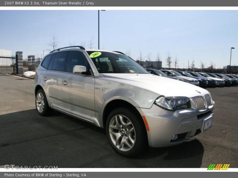 Titanium Silver Metallic / Grey 2007 BMW X3 3.0si