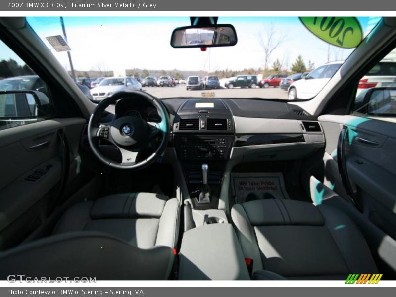 Titanium Silver Metallic / Grey 2007 BMW X3 3.0si