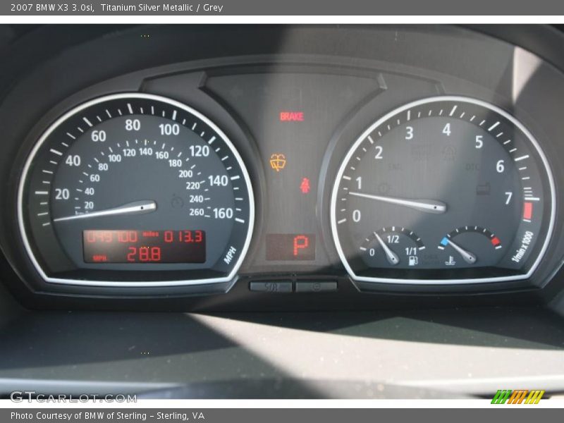 Titanium Silver Metallic / Grey 2007 BMW X3 3.0si