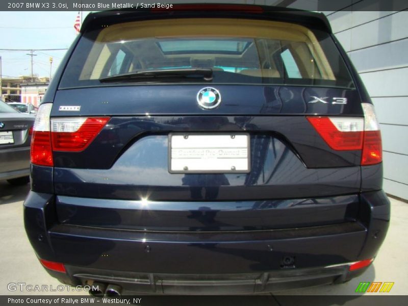 Monaco Blue Metallic / Sand Beige 2007 BMW X3 3.0si