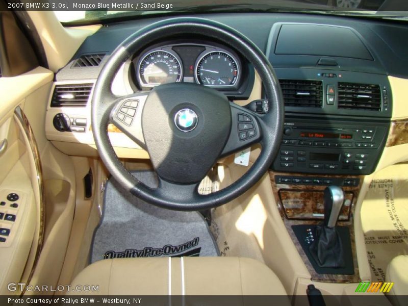 Monaco Blue Metallic / Sand Beige 2007 BMW X3 3.0si