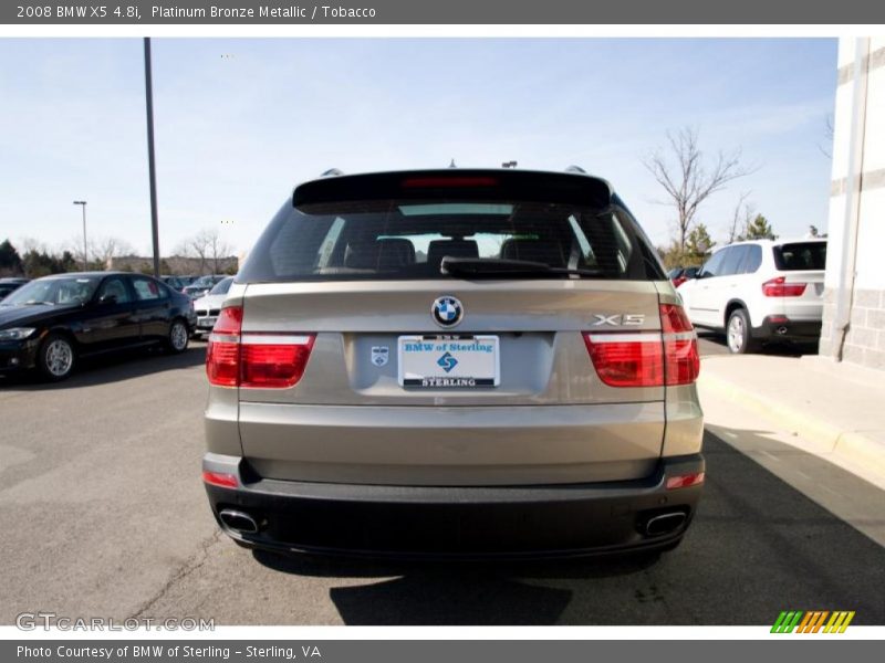 Platinum Bronze Metallic / Tobacco 2008 BMW X5 4.8i