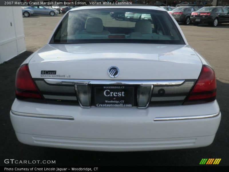 Vibrant White / Cashmere 2007 Mercury Grand Marquis Palm Beach Edition