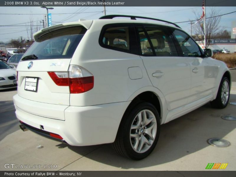 Alpine White / Sand Beige/Black Nevada Leather 2008 BMW X3 3.0si