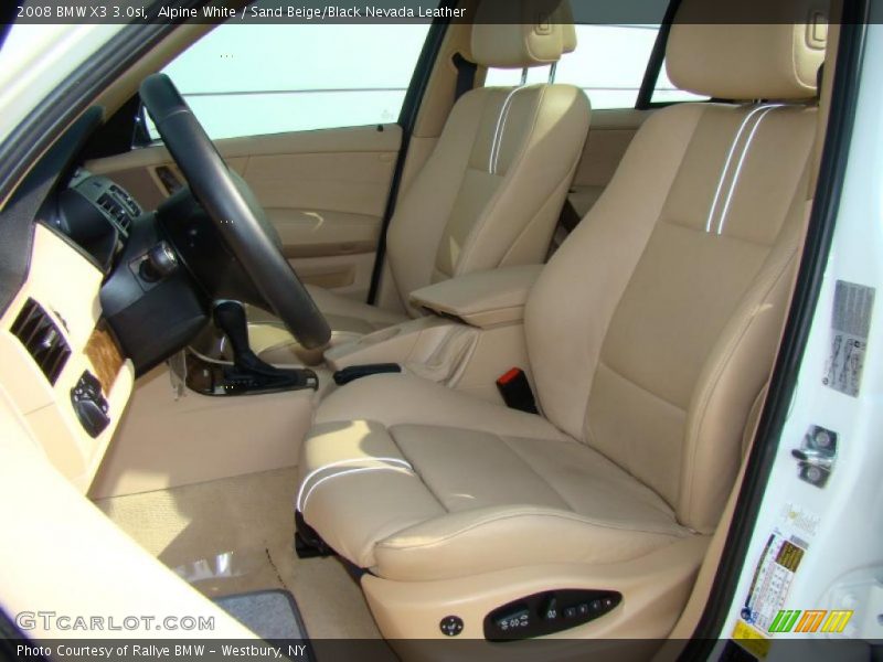 Alpine White / Sand Beige/Black Nevada Leather 2008 BMW X3 3.0si