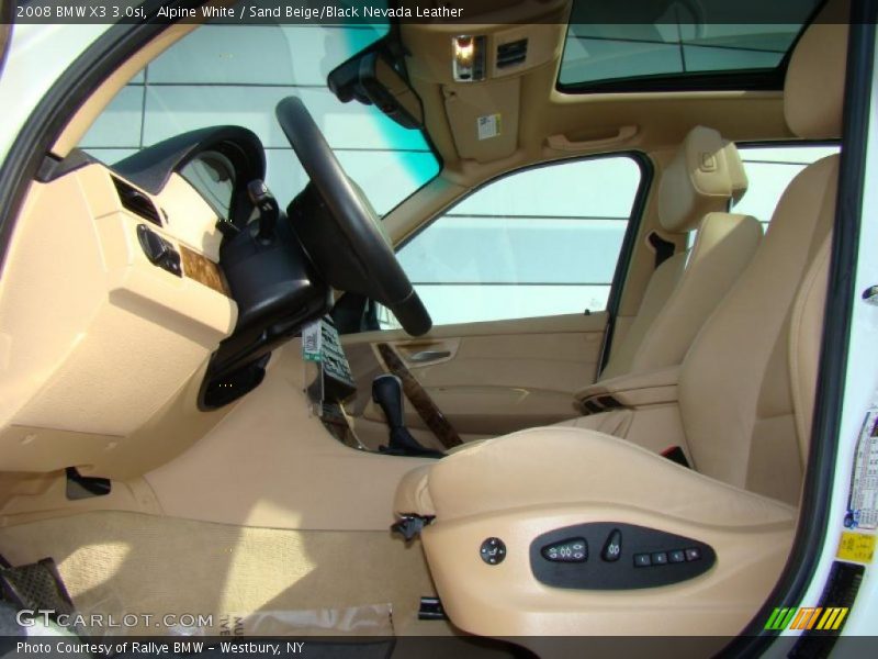 Alpine White / Sand Beige/Black Nevada Leather 2008 BMW X3 3.0si
