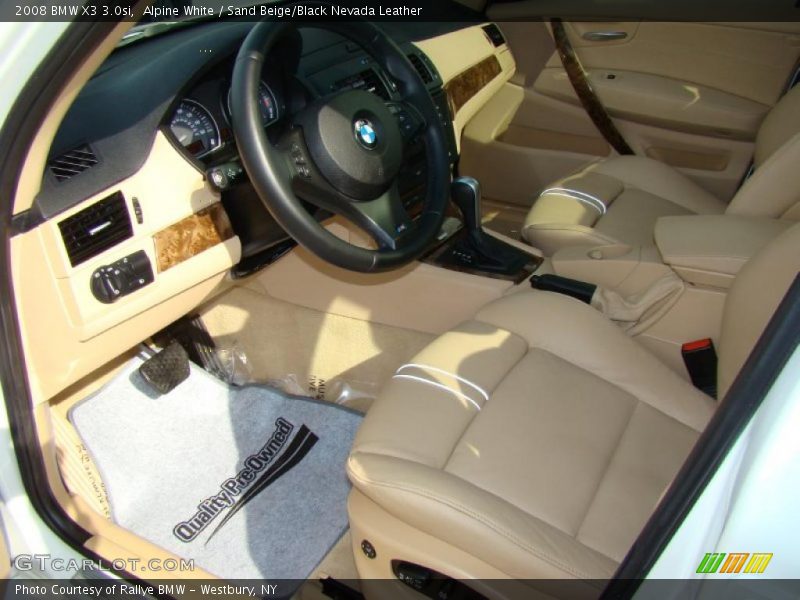 Alpine White / Sand Beige/Black Nevada Leather 2008 BMW X3 3.0si
