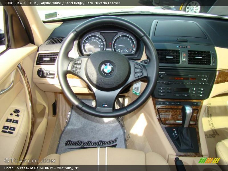 Alpine White / Sand Beige/Black Nevada Leather 2008 BMW X3 3.0si