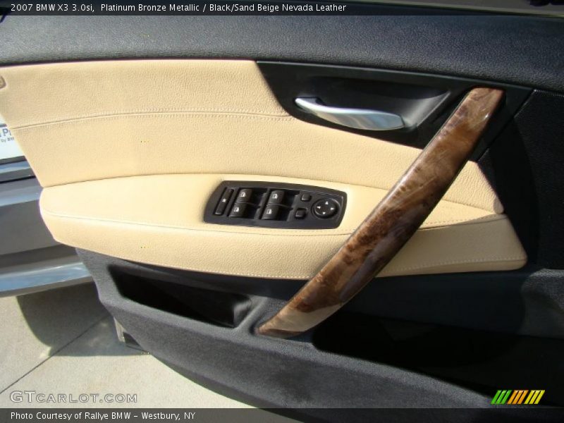 Platinum Bronze Metallic / Black/Sand Beige Nevada Leather 2007 BMW X3 3.0si