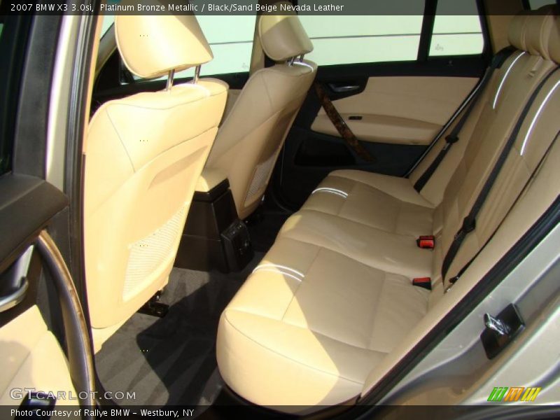 Platinum Bronze Metallic / Black/Sand Beige Nevada Leather 2007 BMW X3 3.0si