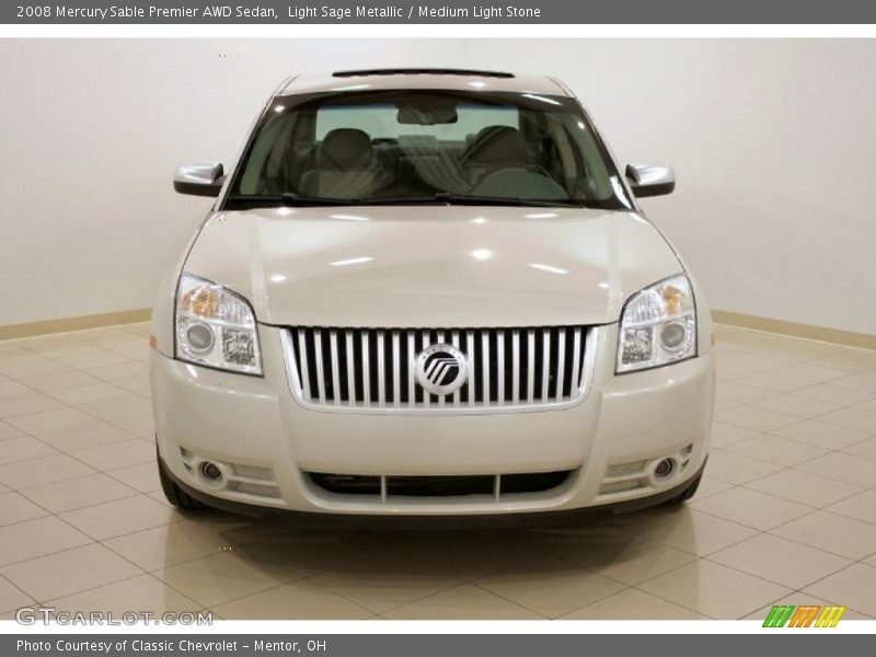 Light Sage Metallic / Medium Light Stone 2008 Mercury Sable Premier AWD Sedan