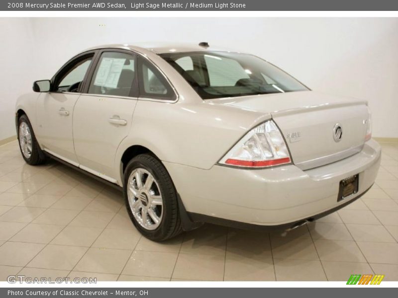 Light Sage Metallic / Medium Light Stone 2008 Mercury Sable Premier AWD Sedan