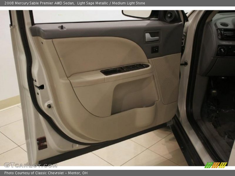 Light Sage Metallic / Medium Light Stone 2008 Mercury Sable Premier AWD Sedan