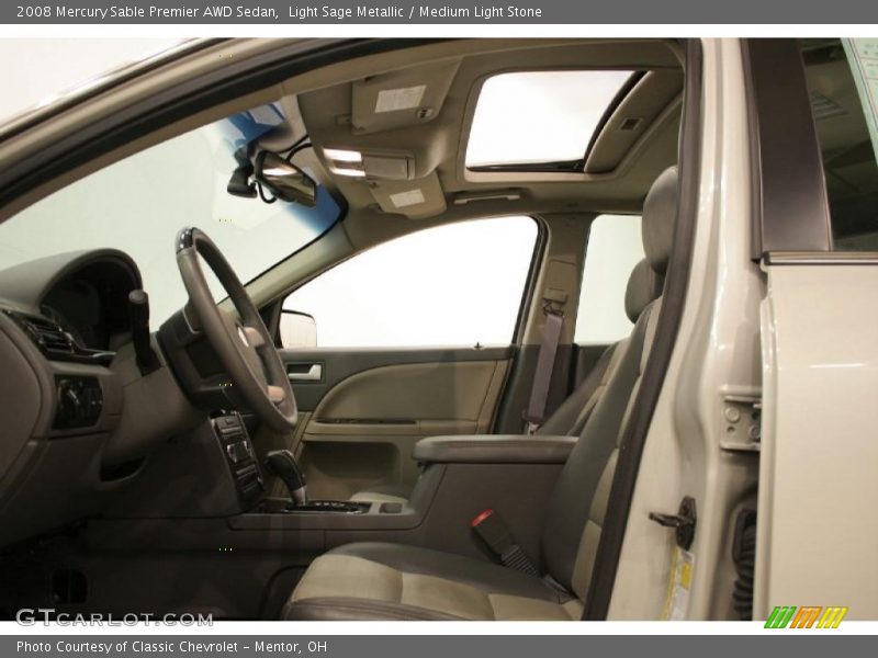 Light Sage Metallic / Medium Light Stone 2008 Mercury Sable Premier AWD Sedan
